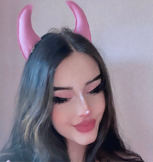 Pink devil horns